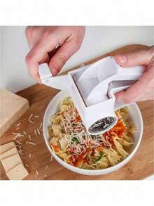 1个带手柄的奶酪刨丝器，家用奶酪刨丝器，手动旋转式奶酪刨丝器，可重复使用的硬奶酪、巧克力、坚果刨丝器，厨房小工具