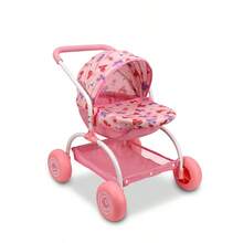 Anivia Brand Doll Stroller, Toy Stroller For Children 3+ Years Old, 1 Set Doll Stroller Toy Suitable For 11-18 Inch Dolls, Equipped With Fashionable One-Piece Wheels And Comfortable Handle, Ideal Gift For Children's Festivals And Birthdays - Pink - View 9