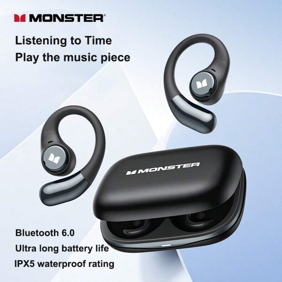 Monster Auriculares inalámbricos Bluetooth 6.0 AC336 de oído abierto ...