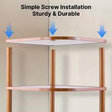 Senmeo 8-Tier Bamboo Shoe Rack - 3-Rod Style Tea Color Vertical Storage For Entrance - 8 lớp màu gỗ - Xem 6