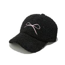 1 Mũ lưỡi trai bóng chày thêu nơ Sherpa trơn màu cho trẻ em, Mũ lưỡi trai thể thao ngoài trời ấm áp, dùng hàng ngày vào mùa thu/đông - 1PC - Xem 7
