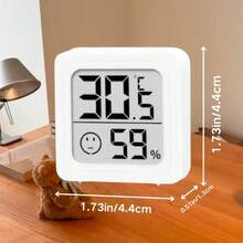 Smart Indoor Thermometer, Mini LCD Digital Thermometer, Precise Indoor Temperature & Humidity Monitoring, Easy Reading, Suitable For Home, Room, Office, Car, Wine Cabinet - White - View 11