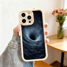 Cubierta de teléfono con diseño de agujero negro azul oscuro para iPhone 14 Pro Max protector de pantalla con estampado espacial y galaxia ideal para uso diario y viajes - Blanco - Ver 7