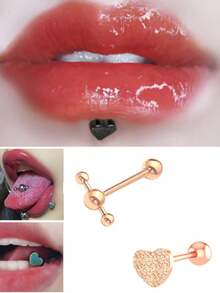 New Fashion Body Piercing Jewelry Wholesale, Hypoallergenic Fashion Jewelry - Hollow Ball, Hammer Design Stainless Steel Tongue Ring And Piercing