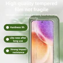 4片装钢化玻璃膜，兼容VIVO V50 V40 V30 Lite SE X300 X200 S30 Pro Mini SE Y500 Y400 Y300 Y200 Y39 Y29 Y19 Y58 Y38 Y37 Y28 Y36 IQOO Neo Z 11 10 9 8 7 Pro 15 13 12 11 Z10 Z9 Turbo + Turbo+ 全覆盖钢化玻璃膜，支持超声波指纹解锁 - 無色 - 查看 3