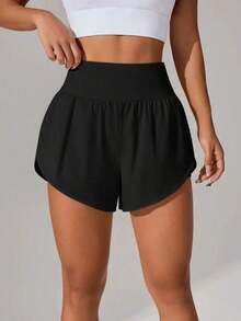 Women's Summer Sweat-Absorbent Breathable Sports Shorts - Black - View 5