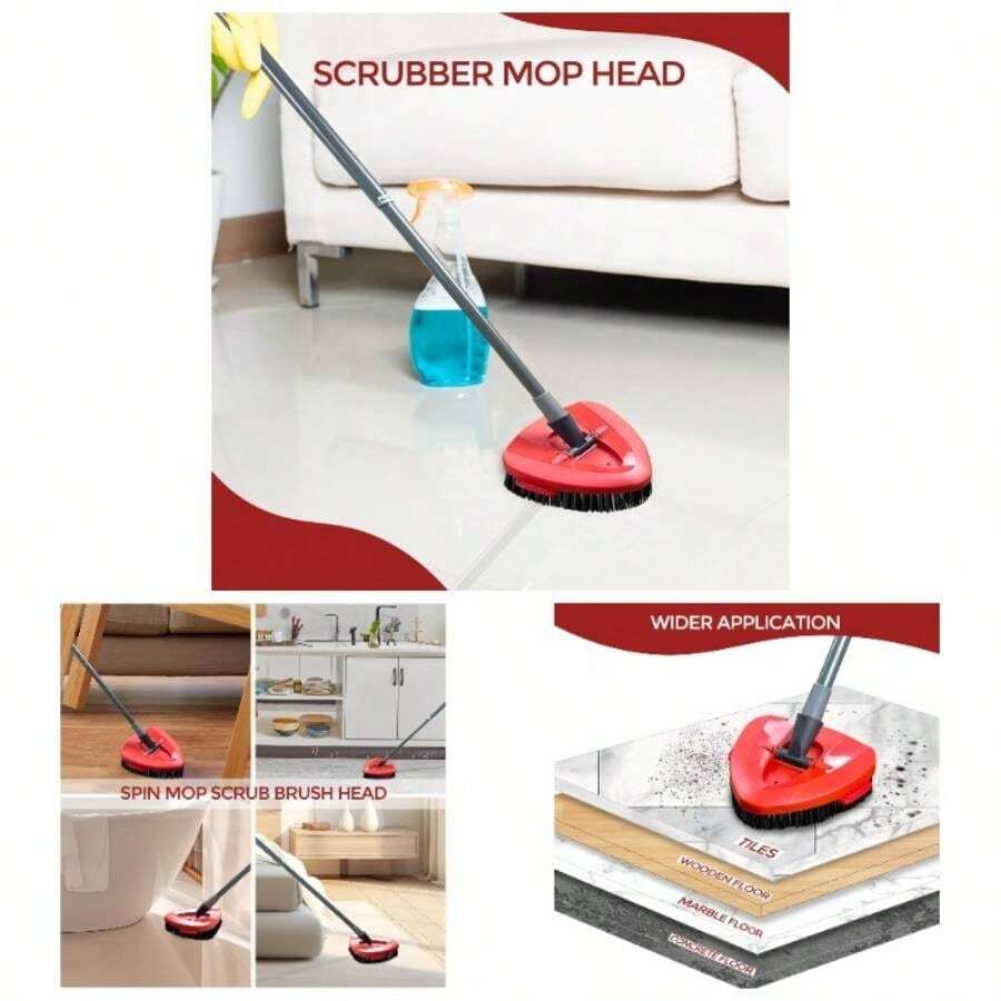 Scrub Brush, Spin Mop Scrub Brush Compatible EasyWring 1 - System, Hard Bristle Cleaning Brush Bathroom, Kitchen, Tub And Tile Not Fit RinseClean 2 - - Bàn chải chà 1 TANK (1 cái) - Xem 1