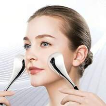 1个冰球面部按摩勺，不锈钢冰波按摩球，面部美容冷冻棒，清凉SPA肌肤按摩工具，居家办公实用，是送给家人、爱人、妻子的理想礼物 - 銀色 - 查看 5