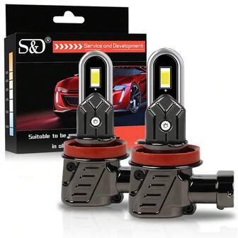  S&D H11 LED-strålkastarlampor till bilar 9005 HB3 Canbus 80W 20000LM 6500K CSP för LED-lampor, billampor, turbo-LED, biltillbehör, plug&play 12V