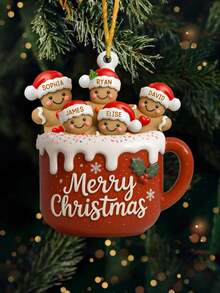 1pc Customized Ginger Shred Man Family First Christmas Acrylic Ornament - Personalized Christmas Birthday Gifts For Mom, Dad, Brother, Sister, - Home Is Where Love Lives,Customize Family Member Names,Christmas Tree Ornaments,Ginger Shred Man Family Christmas Gifts,Personalized Gifts,Customized Christmas Gifts,Christmas - Multicolor - View 11