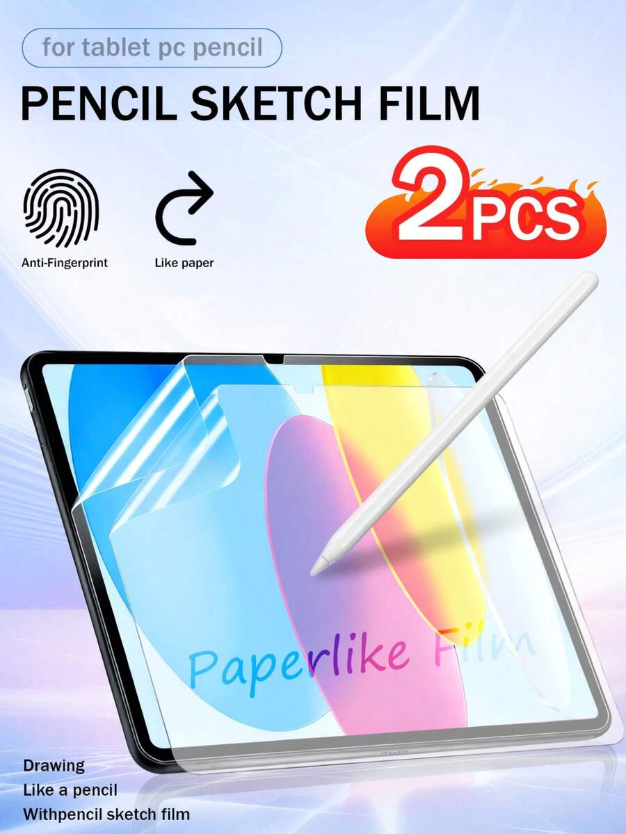 2Pcs Screen Protector Compatible With Ipad 11th A16 2025 Paper Feel Anti-Acratch Ultra Thin Ultra HD Drawing Compatible With Ipad 7/8/9th 10.2 Air 4 5 10.9 10th Generation Pro 11 1st 2nd 3rd Mini 1 2 3 4 5 6 Film Matte PET Painting Write Compatible With Ipad 10.5 Pro Air 3 9.7 Pro Air 1 2 Pro 12.9 - 2pcs - View 1