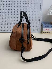 1pc Korean Style Pillow Bag, Versatile, Literary, Minimalist, Handheld, Large Capacity, Multi-Layer, Fashion Casual Shoulder/Crossbody Bag, Chic Small Square Bag - Multicolor - View 9