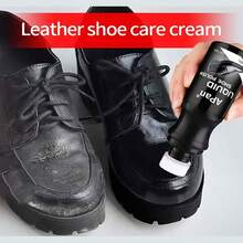 100毫升液体鞋油 - 有3种颜色可选，即时鞋海绵皮革抛光剂，适用于正装鞋、靴子、皮夹克等。 - 黑色 - 查看 4