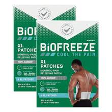 Biofreeze Large Pain Relief Patches, Menthol Pain Patches Lower Back, Neck, Knee, & Shoulder, Comfortable & Flexible Fabric Stays In Place, Eligible, 5 Ct - Lớn - Xem 2