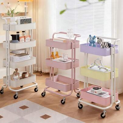 1 chiếc, Xe đẩy đa năng bằng thép carbon nguyên khối, được gia cố và làm dày để sử dụng nặng, có tay vịn, bánh xe xoay 360° giúp dễ dàng di chuyển, khả năng chịu tải cao, giá trưng bày đa năng, hoàn hảo cho nhà kho, xưởng, phòng trưng bày, sử dụng tại nhà, cửa hàng bán lẻ, trưng bày di động, thiết lập gian hàng triển lãm thương mại, vận chuyển và sắp xếp, bền bỉ, giải pháp tiết kiệm không gian cho môi trường năng động.