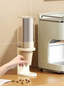 Disposable Cup Dispenser, Punch-Free Household Storage Box, Commercial Cafe Bar Catering Paper Cup Holder, Desktop Disposable Paper Cup Storage Rack, Convenient Style Cup Dispenser, Two Specifications And Colors To Choose From, Home, Company Office, Ke'tin Essential - Multicolor - View 6