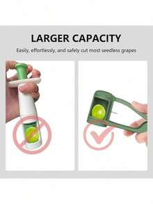 1 Piece Grape Cutter, Vegetable Fruit Salad Cake Decoration With Grape Slicer, Grape Quarter Cutting Tool, Cherry Strawberry Blueberry Light Dinnerware - Green 1pc - View 4