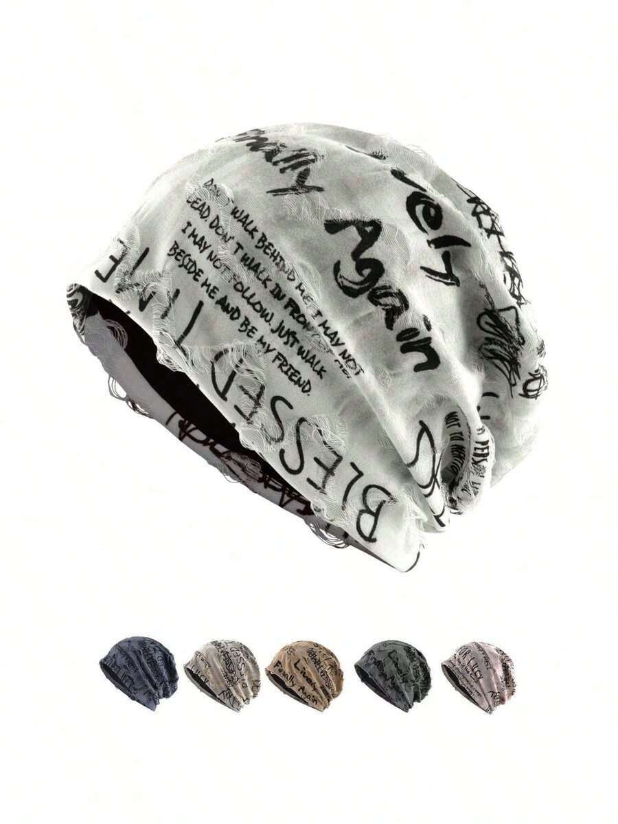 1pc New Personalized Letter Velvet Beanie Hat, Lightweight Summer, Outdoor Sports, Cool Men's Hat, Unisex Casual Spring/Autumn Cap - Nhiều màu - Xem 1