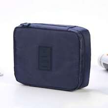 1Pc Cosmetic Storage Bag Makeup Organizer Toiletry Bag For Travel Travel Essentials,Boho Vibes - Navy Blue - View 7