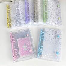 A6 SizeTransparent Star Flash Portable Transparent Binder, Transparent Sticker, Thin Sticker, Photo Storage Bag, Photo Album Plan, Notebook Office Supplies. - Multicolor - View 8