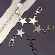 2/6/10 Stücke sternförmige abnehmbare Reißverschlusszipper, Metall-Reißverschlussgleiter zum Ersetzen für Kleidung, Jacken, Schuhe, Taschen - Keine Werkzeuge erforderlich, schnelle Installation, weiße und schwarze Optionen - Verschiedenfarbig - Übersicht 6