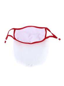 1pc Festive Christmas Santa Claus Costume With Funny Beard - Holiday Party Outfit Accessory - Red - View 5