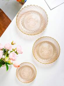 1pc Flower Shaped Multi-Size Tray, Made Of PET Material, Unbreakable, Reusable Fruit/Dessert/Cake Platter, Suitable For Various Festivals, Parties, Banquets, Living Room Desktop Storage - Pink - View 4