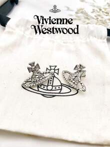 Vivienne Westwood Hoa tai phù điêu Mayfair - Bạc - Xem 7