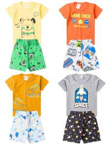 6-Piece Summer Pajama Set For Boys, Glow-In-The-Dark, Assorted Colors - Children's Clothing - Multicolor - Ver 3