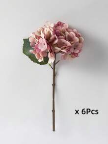 MEHELANY 6/3/1件裝人造繡球花花束，仿真植物室內裝飾，秋季裝飾，中心裝飾品，生日派對，婚禮花藝布置，家居裝飾，餐廳，臥室，窗台，花瓶，情人節禮物，新年，戶外花園，開學季 - 中紫紅色 - 查看 7