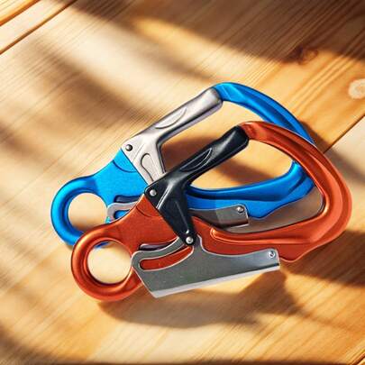 Rock Climbing Quick Hook, 30kN/35kN High Load Capacity Carabiner, Lightweight Aluminum Alloy Climbing Buckle, Two-Section Climbing Main Lock