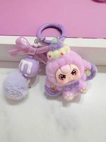 Cute Cartoon Animal Backpack Pendant - Flocked Resin DIY Phone Charm With Fluffy Ears And Vivid Face, Pink And Multi-Color Options, Durable Resin Material Suitable For Backpacks, Keys, Gifts For Women And Teens (Birthday, Valentine's Day) - Single Pendant Accessory, Backpack Decor, Playful Design, Charming Pendant, Decorative Keychain, Teen Accessory, Sentimental Gift, Kawaii Enthusiast, Bag Charm, Retractable Strap, Kawaii Fan - Multicolor - View 3