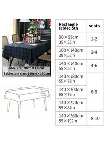 1pc Green Plaid Tablecloth, Classic Nordic Style Dining Table Decor, Suitable For Christmas, New Year Party, Dining Table, Coffee Table, Wedding, Home Decor