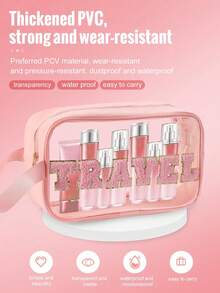 52PCS Makeup Tools Set Including:1pc Multi-Functional Zipper Toiletry And Cosmetic Bag Waterproof+30pcs Makeup Brush Sets+5PCS Makeup Sponges+5PCS Mini Makeup Sponges+5PCS Triangle Powder Puffs+5PCS Mini Air Cushion Powder Puffs+1pc Makeup Brush Cleaning Tools - Pink - View 2