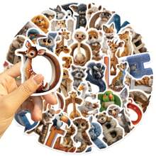 50 ملصق ذاتي اللصق بتصميم كرتوني لحيوانات وأحرف وجرافيتي جمالي، ديكور للدفاتر والسكيت بورد والجيتار وأكواب المياه، ملصقات جرافيتي زخرفية إبداعية