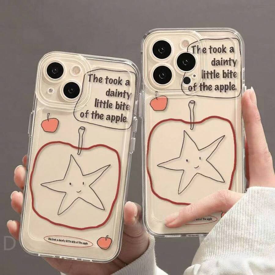 Funda de teléfono transparente de alta calidad, moderna y creativa, con patrón minimalista de estrella de la suerte de Apple, diseño a prueba de golpes y anticaídas, duradera y resistente a las manchas, adecuada para todas las series de , compatible con  17/17 Pro/17 Pro Max/17 Air/ 16/16 Pro/16 Pro Max/16 Plus/ 15/15 Pro Max/15 Pro/15 Plus/ 14/14 Pro/14 Plus/14 Pro Max/ 13/13 Pro/13 Pro Max/12/12 Pro/12 Pro Max/11/11 Pro/11 Pro Max/XR/X/XS/XS Max. Es el regalo de cumpleaños perfecto para novias, novios, esposos, esposas, amigos o para uno mismo.Novedoso y a la moda, adecuado tanto para hombres como para mujeres. - Transparente 961 - Ver 1