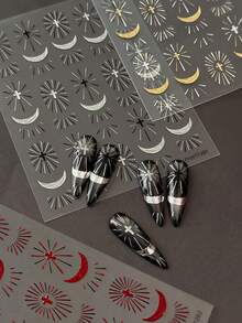 1pc Luxury Gold Bronzing Cross Nail Stickers Jewelry New Craft Light Decorative Stickers Nails - Dusty Pink - View 4