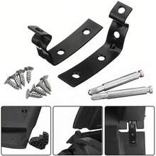 2Set Audi A3 S4 B6 2002-2006 Glove Box Lid Hinge Snapped Repair Fix Kit Brackets UK - Black - View 8