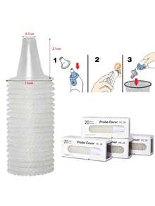 20/40/60个耳温计探头套，一次性耳温计套，高品质专业级温度计头，通用耳温计套，一次性耳温计替换帽，耳温计套，温度计镜头滤镜，耳温计，耳温计，一次性耳温计。