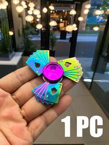 精致迷你旋转玩具，色彩缤纷的减压玩具，自行车链轮旋转玩具，压力缓解利器，金属链轮旋转减压玩具，酷炫有趣，链轮飞轮，旋转玩具，缓解压力和焦虑，专注手指旋转玩具 - 幻彩 - 查看 12
