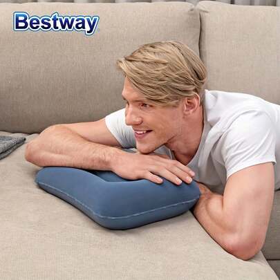  Bestway 67121 Camping Inflatable Pillow, Ultralight Camping Pillow, Blow Up Pillow, Camping Travel Pillow For Camping, Hiking, Home Office, Sleeping, Neck And Head Lumbar Support