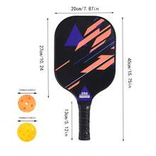 Lightweight Pickleball Racket Carrying Bag, Beginner & Professional Pickleball Racket Fiberglass Set - Black - View 5