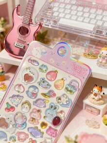 3D Cute Animal Reward Stickers - Elegant And Fresh Design, Perfect For Phone Cases, Notebooks, Crafts, Fun Stickers, Diary Expansion Pages, 3D Embossed Stickers And Graffiti Stickers. - Multicolor - View 6