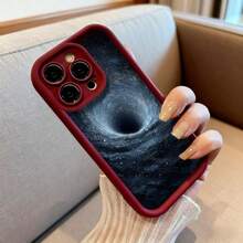 Cubierta de teléfono con diseño de agujero negro azul oscuro para iPhone 14 Pro Max protector de pantalla con estampado espacial y galaxia ideal para uso diario y viajes - Blanco - Ver 6