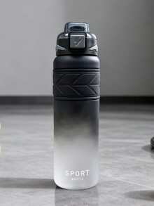 1个1000毫升/32盎司大容量磨砂吸管杯，闪电图案杯盖，时尚美观，配有吸管和提手，防漏，多种颜色可选，适合户外运动、短途旅行、跑步、健身、节日送礼