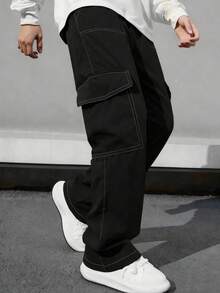 1pc Teen Boys Vintage Minimalist Cargo Pants, Suitable For Workout, Outdoor, Spring/Autumn