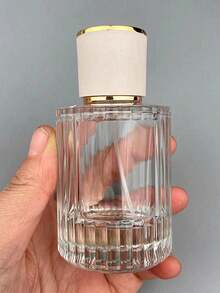 1pc100ml/50ml/30ml大容量便捷香水喷雾瓶高档化妆品分装瓶竖条纹螺口香水空瓶 - 彩色 - 查看 6
