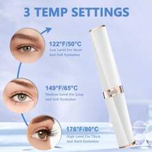 GSYY Heated Eyelash Curler 2 In 1 Cl-Type Electric Eyelash Curler With Rechargeable Battery For 24H Long La Use 3 Heating Modes 8S Fast Heating Ideal Makeup Tool For Wen Girls Perfect Gift Wh - trắng - Xem 4