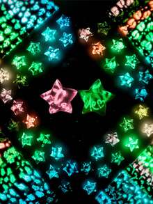 1 Pack (210 Sheets) Glow-In-The-Dark Star Origami Paper - Double-Sided Colorful Starry Sky Design, Craft For Kids, Art Set, Party Supplies, Christmas Gift (Requires Lighting To Glow In The Dark) - Multicolor - View 4