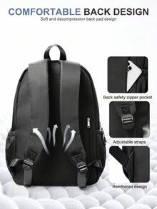 大容量女士笔记本电脑背包，经典休闲日用背包，轻便书包，男女通用，适合初中和高中女生，防盗15.6英寸笔记本电脑背包，工作包，旅行日用背包，学生书包，电脑包，男女皆宜的礼物。新旧版本随机发货。